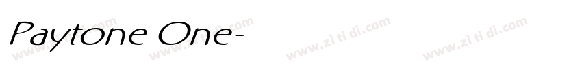 Paytone One字体转换